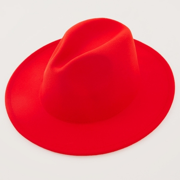 Red Fedora Hat (NWOT) - Picture 4 of 7